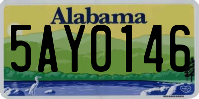 AL license plate 5AY0146
