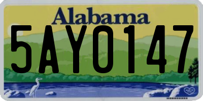AL license plate 5AY0147