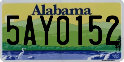 AL license plate 5AY0152