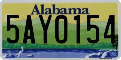 AL license plate 5AY0154