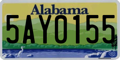 AL license plate 5AY0155