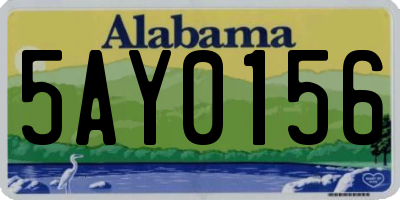 AL license plate 5AY0156