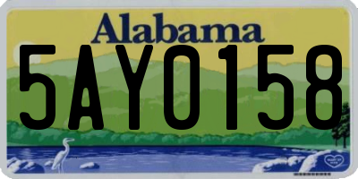 AL license plate 5AY0158