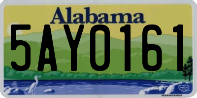 AL license plate 5AY0161