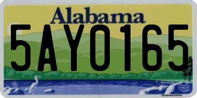 AL license plate 5AY0165