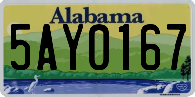 AL license plate 5AY0167