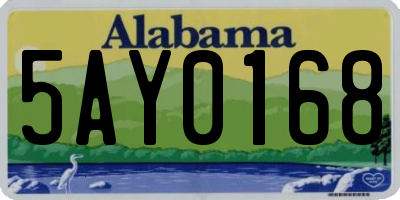 AL license plate 5AY0168