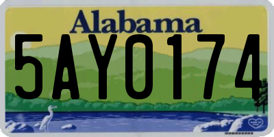 AL license plate 5AY0174