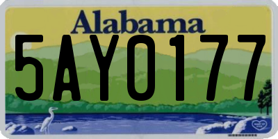 AL license plate 5AY0177