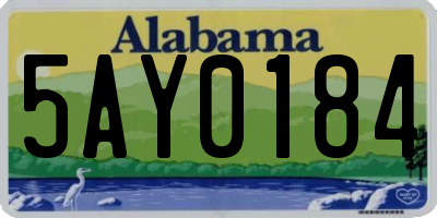 AL license plate 5AY0184