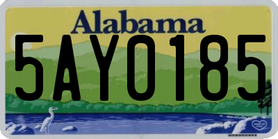 AL license plate 5AY0185