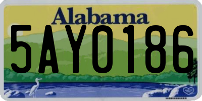AL license plate 5AY0186