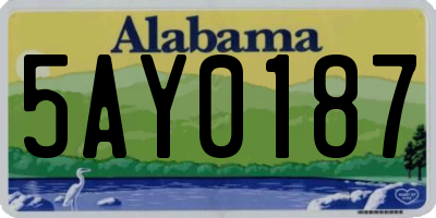 AL license plate 5AY0187