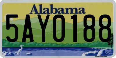 AL license plate 5AY0188