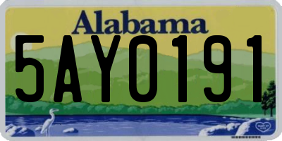 AL license plate 5AY0191