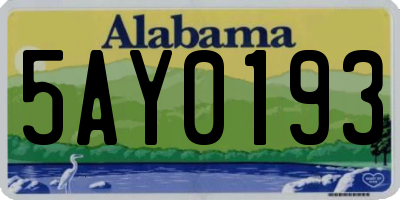 AL license plate 5AY0193