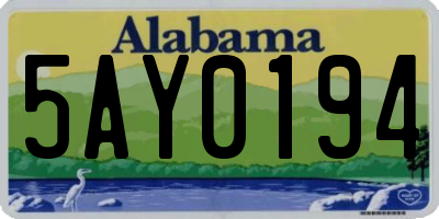 AL license plate 5AY0194