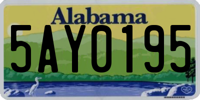 AL license plate 5AY0195