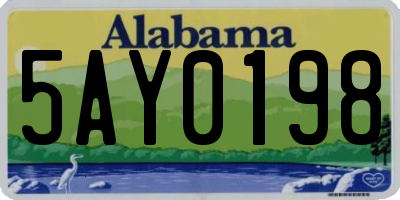AL license plate 5AY0198