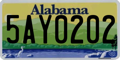 AL license plate 5AY0202