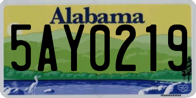 AL license plate 5AY0219
