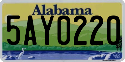 AL license plate 5AY0220
