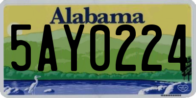 AL license plate 5AY0224