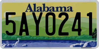 AL license plate 5AY0241