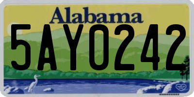 AL license plate 5AY0242