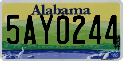 AL license plate 5AY0244