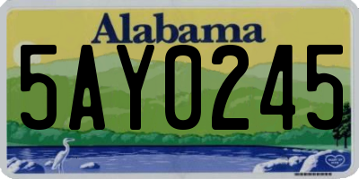 AL license plate 5AY0245