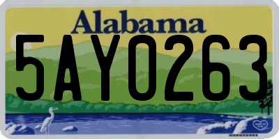 AL license plate 5AY0263