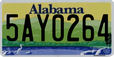 AL license plate 5AY0264