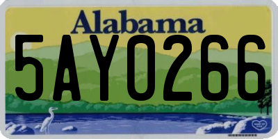 AL license plate 5AY0266