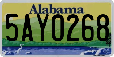 AL license plate 5AY0268