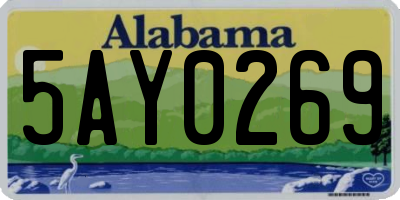 AL license plate 5AY0269