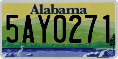 AL license plate 5AY0271