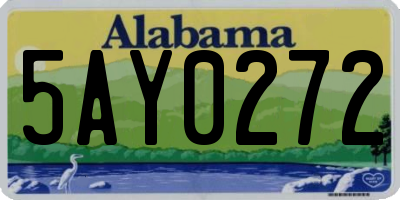 AL license plate 5AY0272