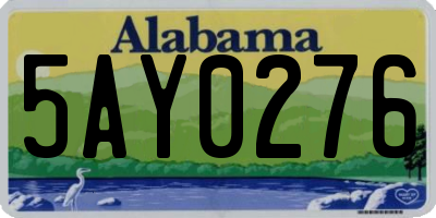 AL license plate 5AY0276