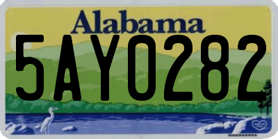 AL license plate 5AY0282