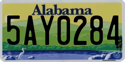 AL license plate 5AY0284