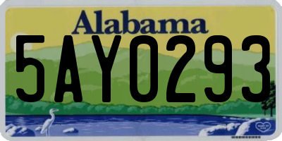 AL license plate 5AY0293