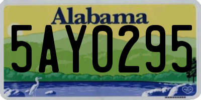 AL license plate 5AY0295