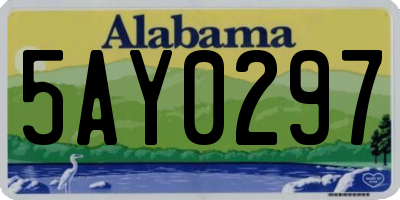 AL license plate 5AY0297
