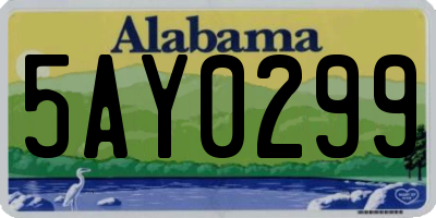 AL license plate 5AY0299