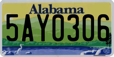 AL license plate 5AY0306