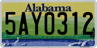 AL license plate 5AY0312