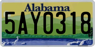 AL license plate 5AY0318