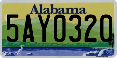 AL license plate 5AY0320