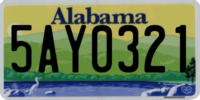 AL license plate 5AY0321